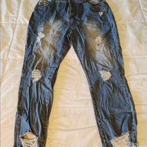 Distressed Mom jeans